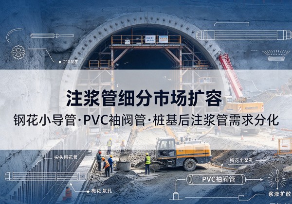 仪征注浆管细分市场扩容，隧道钢花小导管、PVC 袖阀管、桩基后注浆管需求分化